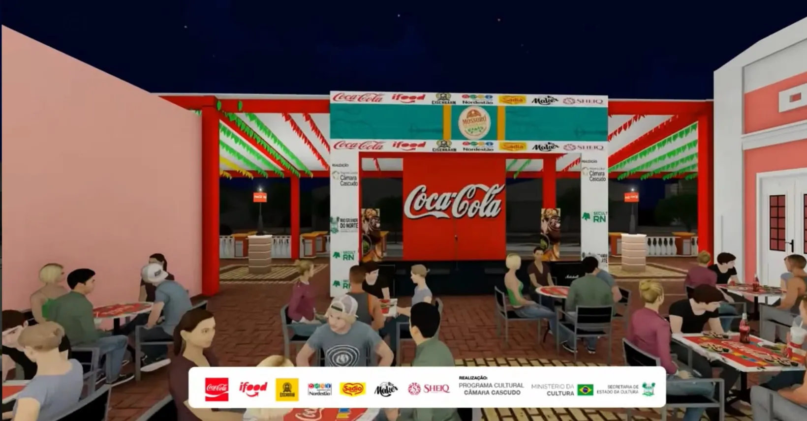 Palco do Mossoró Temperado, maior festival gastronômico do Oeste Potiguar, em Mossoró