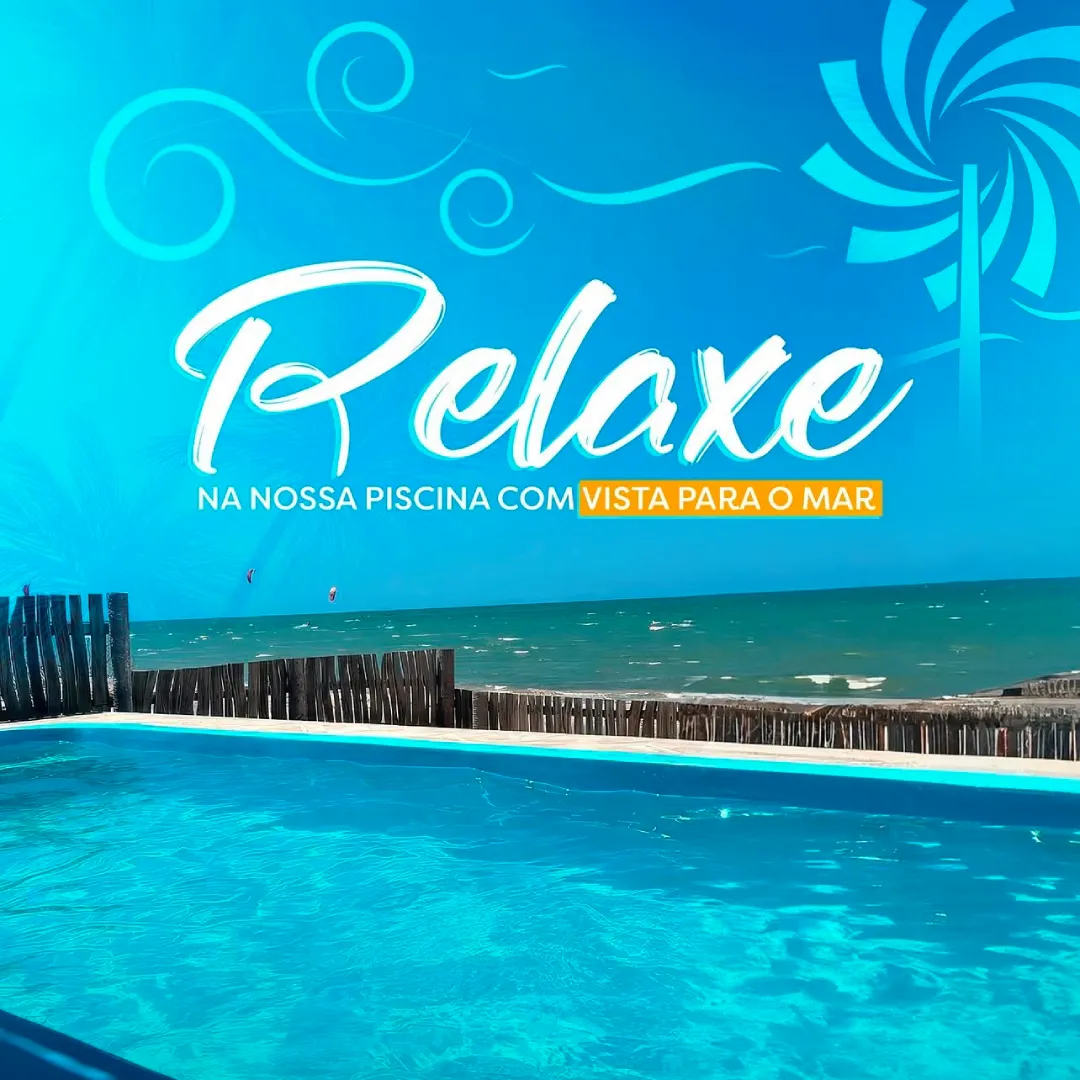 Piscina de borda infinita à beira-mar do Portal dos Ventos, pousada em Icapuí, Ceará